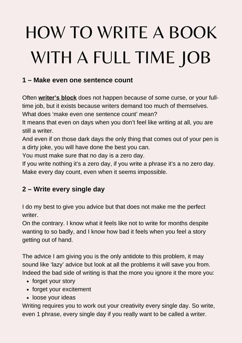 how to write a book with a full time job Things Every Writer Needs, Writing A Children’s Book, Writers Block Tips, Transactional Writing, Writer Block, Writers Block Prompts, Writing Block, Qualitative Research, Improve Writing Skills