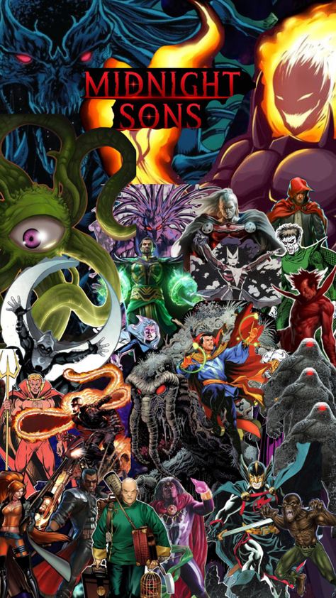 Midnight Sons Marvel, Midnight Son, The Midnight, Marvel Comics, Universe, Marvel, Comics, Collage