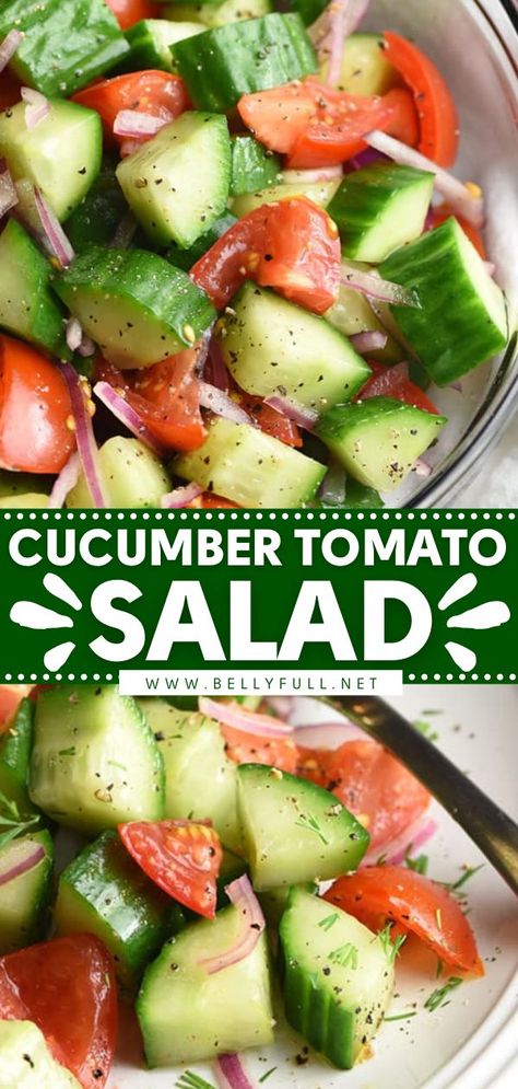 Cucumber And Tomato Salad, Mexican Oregano, Cucumber And Tomato, Tomato Salad Recipe, Cucumber Benefits, Avocado Dessert, Bbq Side Dishes, Tomato Salad Recipes, Yummy Salads