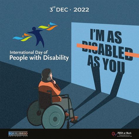 International day of people with disability Drive Poster, Awareness Quotes, Disabled People, International Day, Change The World, Well Being, Every Day, The World