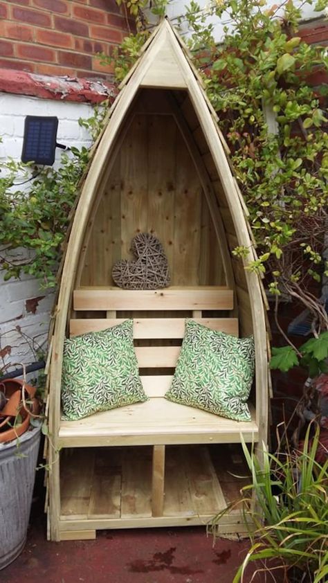 Boat Shaped/gothic Single Seat Garden Bench/arbour-delivered Fullyassembled - Etsy UK Pallet Hutch, Garden Arbour, Sliver Ring, Garden Seat, Single Seater, Treated Timber, Garnet Crystal, Wood Plans, Garden In The Woods