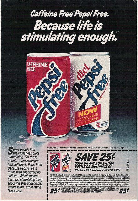 Pepsi Free!- I remember Marty ordering one in the movie Back to the Future! I also remember drinking this as well. 80s Pepsi, 80s Ads, Vintage Food Labels, Pepsi Vintage, Pepsi Ad, Vintage Soda, Diet Pepsi, Retro Food, Jr High