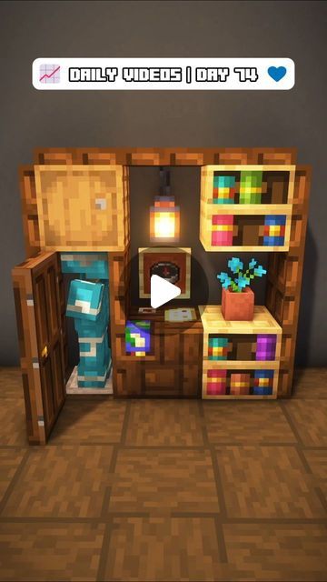 198K views · 17K likes | EcoSMP on Instagram: "Minecraft Mini Builds Ep. 22 | 3 Size Interior Idea    In this EcoSMP Minecraft Mini Builds episode, we show a Minecraft interior cartography, bookshelf, and closet design idea for your survival house. These come in 1x3, 2x3, and 3x3 sizes. Don't forget to subscribe for more Minecraft building tips and tricks, Minecraft hacks, Minecraft tutorials, and more to bring your Minecraft aesthetic to the next level!    #minecraft #minecraftbuild #minecrafttutorial #minecraftinterior #minecraftideas #minecrafthowto #minecrafttipsandtricks #minecrafthacks #minecraftdesign #minecraftbuilding #minecraftsurvival #minecraftaesthetic #minecraftfantasy #minecraftinspiration #ecosmp     ► Credits:  🏗️ Builder: Pixl_MC  🏞️ Complementary Shaders  🎬 Replay Mod Small Bedroom Ideas Minecraft, Minecraft Closet Design, Minecraft Ideas Interior, Minecraft Closet Ideas, Minecraft Closet, Minecraft Bookshelf Ideas, Minecraft Mini Builds, Minecraft Building Tips, Minecraft Bookshelf