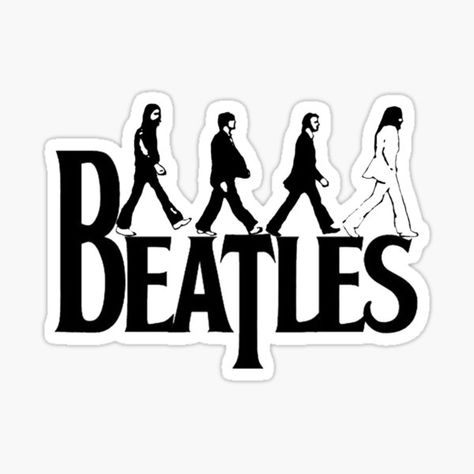 The Beatles Stickers | Redbubble Music Stickers Aesthetic, Stickers Rock, Classic Stickers, Bullet Journal Cover Ideas, Arte Indie, Desain Quilling, Band Stickers, Black And White Stickers, Stickers Redbubble