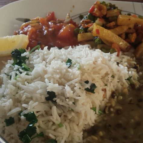 Nepali dish,  lentils soup,  fried potatoes curried and tomatoes chutney/pickle Lentils Soup, Tomato Chutney, Potato Curry, Lentil Soup, Fried Potatoes, Chutney, Lentils, Pickles, Tomatoes