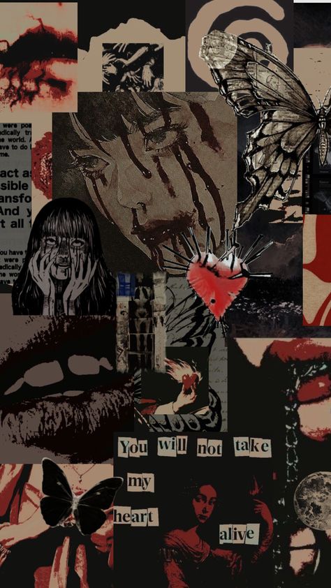 #vibes Collage Wallpaper Iphone, My Love Photo, Helloween Wallpaper, Walpapers Cute, Decor Drawing, Wallpaper Themes, Scary Wallpaper, Goth Wallpaper, Gothic Wallpaper