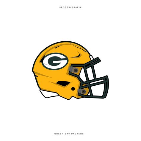 Green Bay Packers Helmet Fanart NFL American Football Green Bay Packers Helmet, Paper Football, Nfl Helmets, Helmet Art, Nfl Logo, Football Wallpaper, Text Logo, Nfl Teams, Caricatures