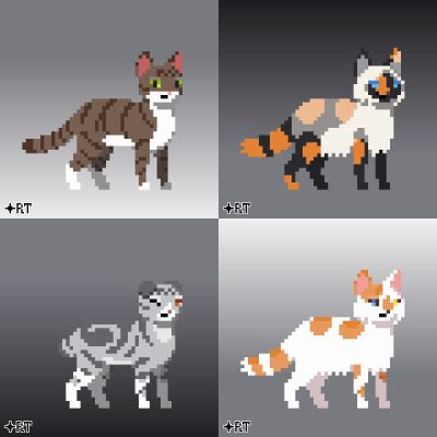 Cat Genetics Chart, Therian Pixel Art, Cat Oc Ideas, Cat Oc Art, Character Website, Random Websites, Therian Art, Cat Pixel Art, Pixel Cat