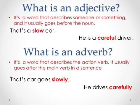 Adverb And Adjectives, Adjective And Adverb, Adverbs And Adjectives, Adjectives Grammar, Positive Adjectives, Adjective Meaning, Learn Reading, Teaching Mama, Main Verbs