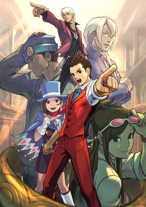 Apollo Justice: Ace Attorney - Characters Promotional Miles Edgeworth, Ghost Trick, Apollo Justice, Professor Layton, Phoenix Wright, Ace Attorney, Video X, Keys Art, Man Cave Bar