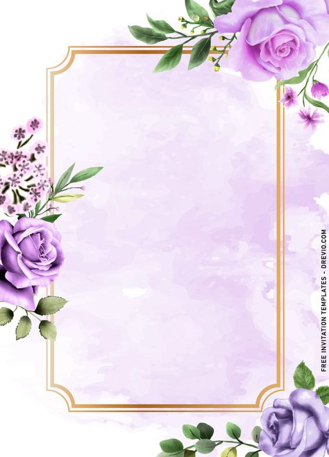 Nice 7+ Beautiful Magnolia And Rose Birthday Invitation Templates Template design? What’s that? And how it can help you create your own invitation card in a couple of minutes? Especially among bride & groom as well as many parents out there, who wants to c... Pozivnice Za Rodjendan Za Printanje, Lila Party, Free Invitation Cards, Create Birthday Card, Rose Birthday, Purple Invitations, Writing Paper Printable Stationery, Floral Cards Design, Rosé Birthday