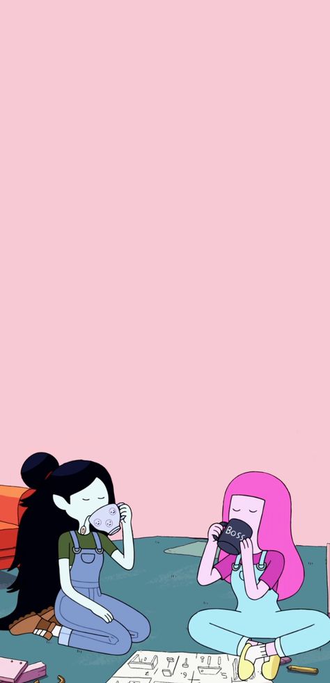 Adventure Time Wallpaper Bubbline, Cute Screen Savers, Marceline And Princess Bubblegum, Marceline And Bubblegum, Adventure Time Wallpaper, Marceline The Vampire Queen, Adventure Time Cartoon, Retro Wallpaper Iphone, Adventure Time Marceline