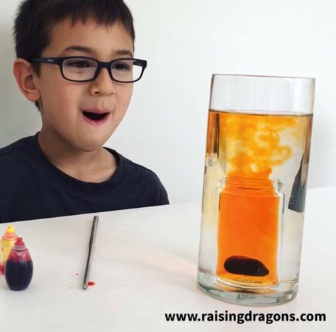 Underwater Volcano Science Experiment Raising Dragons, Underwater Volcano, Stem Preschool, Vetenskapliga Experiment, Science Experiments Kids Easy, Science Experience, Science Stem, Science Experiments For Preschoolers, At Home Science Experiments