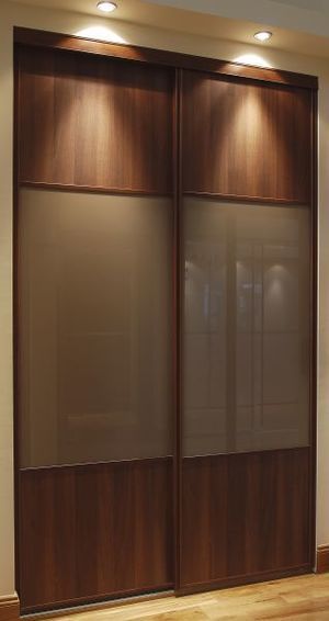 Sliding Wardrobe Doors — The Replacement Door Company Brown Sliding Wardrobe, Slider Wardrobe Design Bedroom, Wardrobes With Sliding Doors, Bedroom Almirah, Brown Cupboards, Sliding Wardrobe Design, Chettinad House, Color Wardrobe, Sliding Door Wardrobe Designs