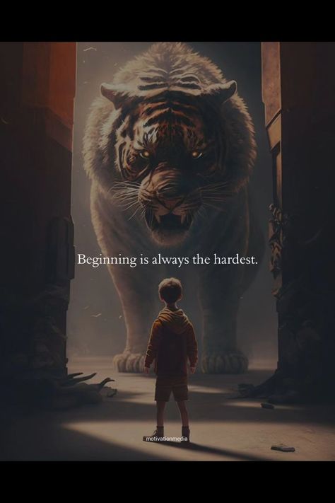 Starting is always the hardest part about doing anything! If you can believe it you can do it! Hardest Motivation Quotes, Starting Is The Hardest Part Quote, Study Motivation Quotes For Upsc, Study Motivation Quotes Student Hindi, Lion Motivation Wallpaper, Tiger Motivation Quotes, Profile Dark, Animated Photos, Inspirational Smile Quotes