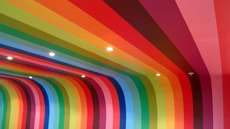 Rainbow Ceiling, Rainbow Bedroom, Children's Bedroom Ideas, Corporate Events Decoration, Kids Basement, Rainbow Connection, Rainbow Room, Cafe Art, Bar Design Restaurant