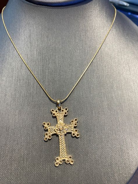 We made this cross because we have a lot of Armenian cross requests. This one is my favorite. #armenian #armeniancross #armenianjewelry #jewelry #talenelynnkarkazian Armenian Orthodox Aesthetic, Armenian Tattoo, Armenian Cross Drawing, Armenian Eternity Symbol, Orthodox Cross Necklace, Armenian Cross, Simplistic Tattoos, Armenia, Cross Necklace