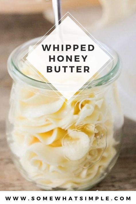 Whipped Honey Butter Recipe, Whipped Honey Butter, Easy Honey Butter, Homemade Honey Butter, Flavored Butter Recipes, Butter Recipes Homemade, Honey Butter Recipe, Whipped Honey, Bread Breakfast