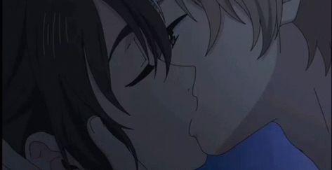 Anime Kiss GIF – Anime Kiss – discover and share GIFs Umibe No Etranger Gif, Stranger By The Shore Kiss, Anime Bisou, Kiss Animated, Anime Kiss Gif, Kiss Gif, Boy Gif, Animal Crossing Characters, Anime Screencaps