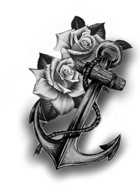 Anchor Neck Tattoo, Anchor Forearm Tattoo, Anchor Tattoo Design For Men, Cross Anchor Tattoo, Hsv Tattoo, Anchor Rose Tattoo, Ancora Tattoo, Anchor Tattoo For Men, Anchor Tattoos For Women