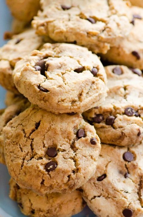 Baking Powder Recipe, Almond Flour Chocolate Chip, Almond Flour Recipes Cookies, Almond Flour Chocolate Chip Cookies, Coconut Chocolate Chip Cookies, Healthy Chocolate Chip Cookies, Almond Flour Cookies, Baking With Almond Flour, Vegan Baked