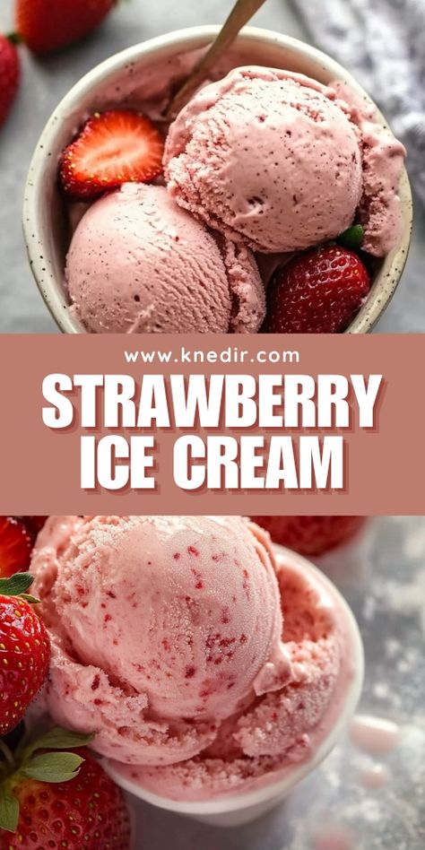 Cool down with this homemade Strawberry Ice Cream 🍓 – no churn required! Made with just a few simple ingredients, this creamy and refreshing treat is perfect for summer days or a sweet snack anytime. No ice cream maker? No problem! 🍨 Click to learn how to whip up this delicious dessert in minutes. Try it now and satisfy your sweet tooth! #StrawberryIceCream #NoChurnRecipes #HomemadeDessert #SummerTreats #EasyRecipes #IceCreamLovers No Churn Strawberry Ice Cream, Cherry Cobbler Recipe, Easy French Recipes, Homemade Strawberry Ice Cream, Strawberry Ice Cream Recipe, Coconut Tart, Ice Cream Maker Recipes, European Recipes, Bake Dessert