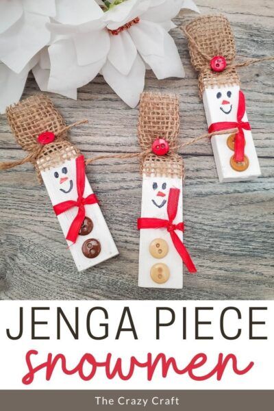 You searched for snowman - The Crazy Craft Lady Jenga Snowman, Jenga Ornaments, Jenga Crafts, Jenga Block Crafts, Diy Snowman Ornaments, Snowmen Ornaments, Dollar Store Christmas Crafts, Jenga Blocks, Snowman Christmas Ornaments