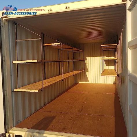 Container Spare Parts Built-in Shelf, Container Shelf, Container Rack,  Model NO. container parts Producing Period 20 Days Life Span 25 Years Color Customized Transport Package Pallet Packing Specification 990*540mm Trademark ESEA-ACCESSORIES Origin Shandong HS Code 8301600000 Production Capacity 5000/Pieces/Years After-sales Service: on-Line Technical Support Warranty: 1 Year Type: Dry Container Certification: ISO9001, CE Length: Customized Experice: 10 Years   Good Quality Container Spare Parts Built-in Shelf Product Description Product Description -------------- Storage Container Business, Storage Container Shop, Shipping Container Organization, Container Office Design Interiors, Work Trailer Organization Ideas, Shipping Container Shed Ideas, Container Storage Ideas, Shipping Containers Ideas, Conex Homes