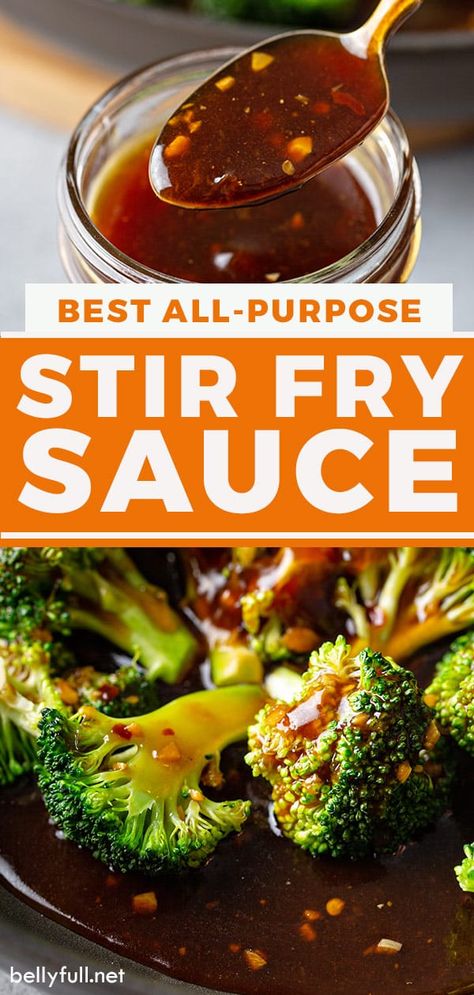 Keep this fantastic homemade Stir Fry Sauce on hand and make a restaurant quality Asian stir fry dinner in a flash. Delicious with chicken, beef, pork, shrimp, and vegetables. Over rice or noodles. This easy stir fry sauce recipe is made in minutes and can be used right away or stored for later. Stir Fried Sauce Recipe, Asian Sauces For Stir Fry, Authentic Chinese Stir Fry Sauce, Chinese Sauce For Vegetables, Easy Chinese Stir Fry Recipes, Chinese Sauces Recipes Stir Fry, Pioneer Woman Stir Fry Sauce, Sweet And Spicy Stir Fry Sauce, Chinese Brown Sauce Recipe Easy