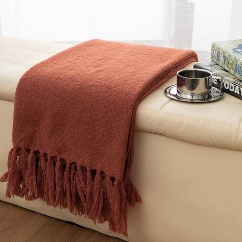 Wrap yourself in luxury with our generously-sized, lightweight andfuzzy decorative throw - measuring 50x60 inches, it's large enough to feel indulgent yet still lightweight enough for year-round use. Farmhouse Throw Blanket, Burnt Orange Throw Blanket, Burnt Orange Throw, Farmhouse Throws, Fall Throw Blanket, Farmhouse Blankets, Cable Knit Throw Blanket, Oversized Throw Blanket, Decorative Throws Blanket