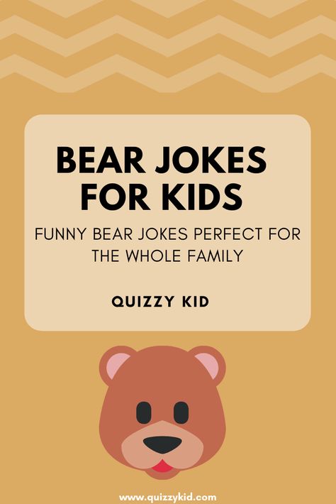 Check out these funny bear jokes for kids. Clean, family-friendly and fun! Polar Bear Jokes, Bible Questions For Kids, Summer Jokes For Kids, Rabbit Jokes, Kids Jokes And Riddles, Bear Jokes, Summer Jokes, Easter Jokes, Trivia Questions For Kids