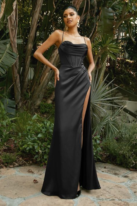 Classy Yet Trendy, Pleated Gown, Cinderella Divine, Split Dress, Maxi Robes, Lace Evening Dresses, Satin Gown, Suspender Dress, Formal Evening Dresses