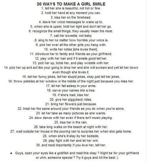 30 ways to make a girl smile ... Best Boyfriend Quotes, Dont Let Her Go, Dear Future Husband, Best Boyfriend, Make Her Smile, Smile Girl, Boyfriend Quotes, The Perfect Guy, Future Boyfriend