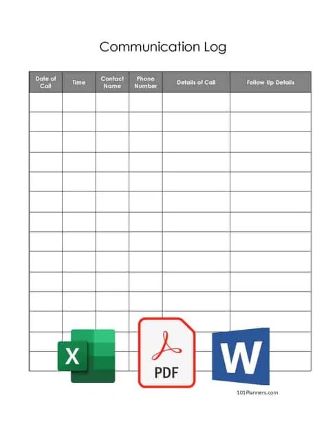 FREE Communication Log Template | Word, Excel or PDF Communication Log Template, School Communication Log, Teacher Communication Log, Parent Contact Log, Parent Communication Forms, Parent Communication Log, Parent Teacher Communication, Communication Log, Parent Contact