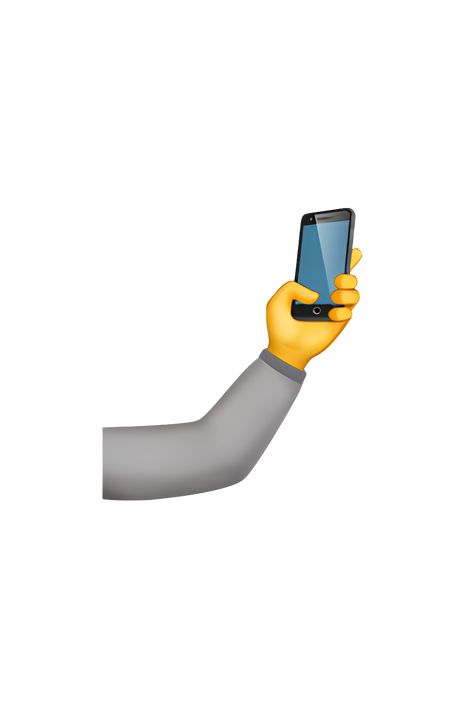 Phone Emoji Png, Selfie Emoji, Camera Emoji, Phone Emoji, Emojis Iphone, Apple Emojis, Hand Holding Phone, Geometric Photography, Hand Emoji