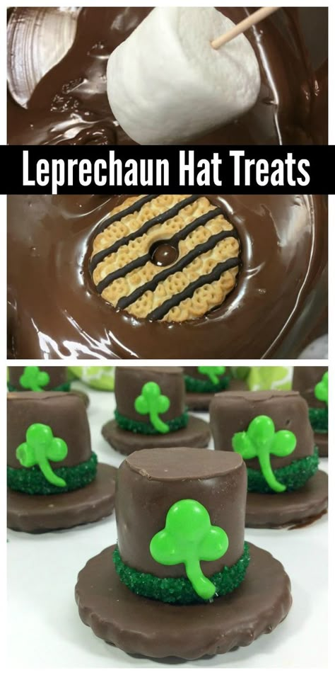 St. Patrick’s Day Dessert Idea – Leprechaun Hat Treats #stpatricksday #desserts #recipes Shamrock Desserts, St Patricks Desserts, St Patricks Day Treats, St Patricks Food, St Patrick Day Snacks, St Patrick's Day Dessert, Sant Patrick, St Patrick's Day Treats, St Patrick's Day Food