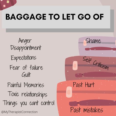 How To Let Go Of Emotional Baggage, Future Therapist, Emotional Abandonment, Trapped Emotions, Let Go Of Anger, Mental Health Activities, Health Activities, Emotional Baggage, Peer Support