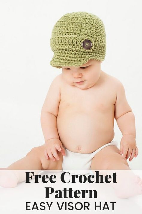 Crochet Visor Hat, Crochet Visor, Newsboy Hat Pattern, Crochet Newsboy Hat, Crochet Hats For Boys, Girls Crochet Hats, Braided Scarf, Popular Crochet, Hat Crochet Pattern