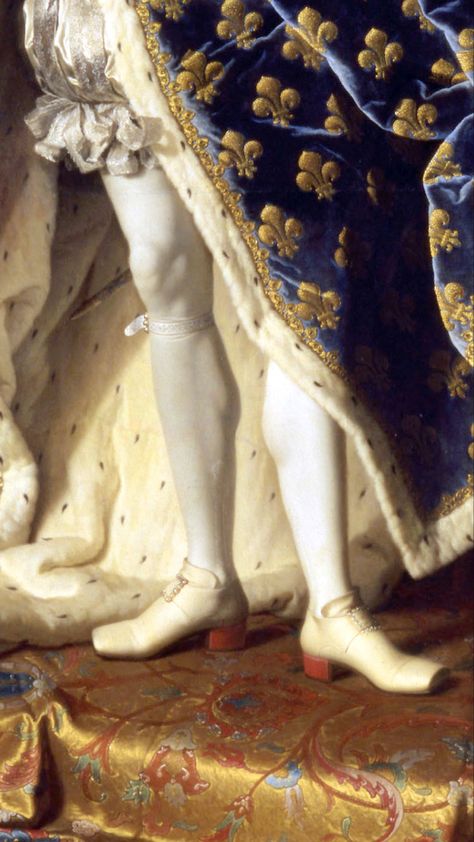 louis xv, rococo shoes, baroque art, royal core. 1910s Fashion, Detailed Paintings, French History, Baroque Art, Century Clothing, Louis Xiv, Historical Costume, Detail Art, Classical Art