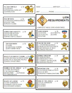 Lion Cub Rank tracking sheet for BSA Cub Scouts Cub Scout Oath, Cub Scout Law, Cub Scout Skits, Service Project Ideas, Cub Scout Popcorn, Cub Scout Games, Cub Scouts Bear, Tiger Scouts, Cub Scouts Tiger