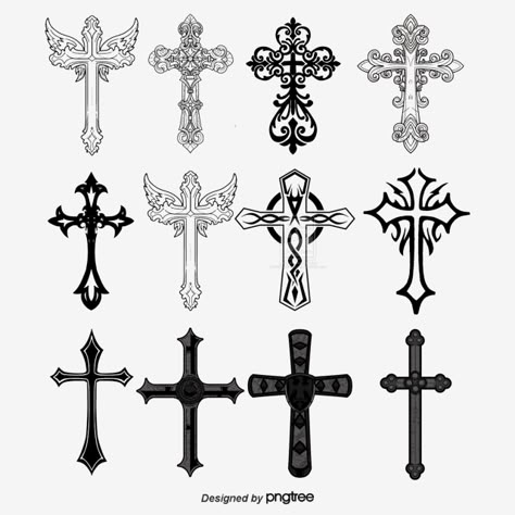 Different Crosses Design, Grunge Cross Drawing, Chrome Cross Drawing, Gothic Rosary Tattoo, Cross Drawing Aesthetic, Cross Y2k Tattoo, Cross Y2k Drawing, Gothic Cross Design, Goth Cross Drawing