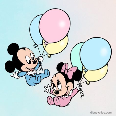 Mickey And Minnie Mouse Pictures, Baby Disney Characters Drawings, Mickey And Minnie Art, Panpan Disney, Minnie Mouse And Mickey Mouse, Minnie Mouse Stickers, Minnie Mouse Drawing, Baby Cartoon Characters, Art Of Disney