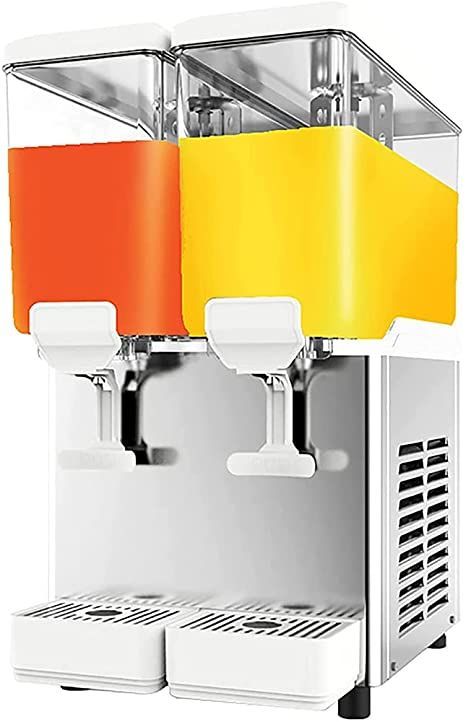 MNSSRN Hot and Cold Dual Temperature Automatic Two-Cylinder Cold Drink Machine, Large Capacity Self-Service Hot Drink Juice Machine Self-Service Juice Ice Tea Beverage Dispenser Stainless Steel Drink Machine, Juice Machine, Iced Tea Drinks, Salad Maker, Juice Dispenser, Glass Beverage Dispenser, Dispenser Design, Drink Juice, Catering Industry