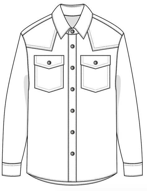 Mens denim Shirt SVG for Adobe Illustrator western shirt | Etsy Men Shirt Technical Drawing, Drawing Shirt Ideas, Menswear Technical Drawing, Mens Shirt Illustration, Shirt Illustration Sketches, Shirt Sketch Drawing, Shirts Sketch, Shirt Technical Drawing, Man Shirt Design