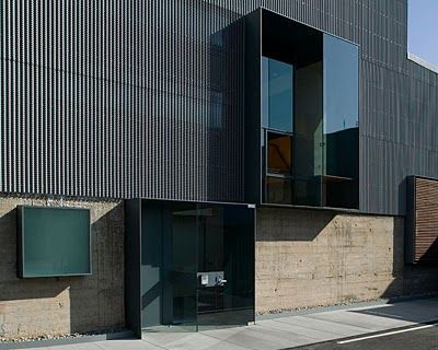 355 11th Street, San Fancisco  Perf Metal Scrim Siding Detail, Aidlin Darling, Cafe Industrial, Corrugated Metal Siding, Black Architecture, Corrugated Steel, Clad Home, Modular Housing, Steel Sheets