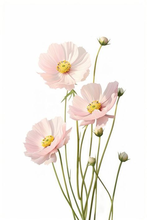 Flower blossom cosmos petal. AI generated Image by rawpixel. | free image by rawpixel.com / Tang Anemone Flower Illustration, Baby Pink Flowers, Pink Flowers Photography, Wedding Background Wallpaper, Diy Baby Shower Decorations, Aster Flower, Photo Frame Wallpaper, Anemone Flower, Framed Wallpaper