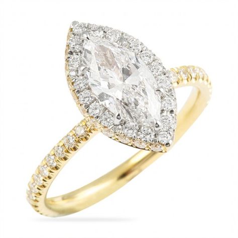 Top 5 Engagement Ring Trends for 2019 Gold Engagement Rings Halo, Two Tone Engagement Rings, Marquise Diamond Engagement Ring, Trending Engagement Rings, Pear Shaped Engagement Rings, Engagement Rings Cushion, Ring Trends, Simple Engagement Rings, Engagement Rings Round