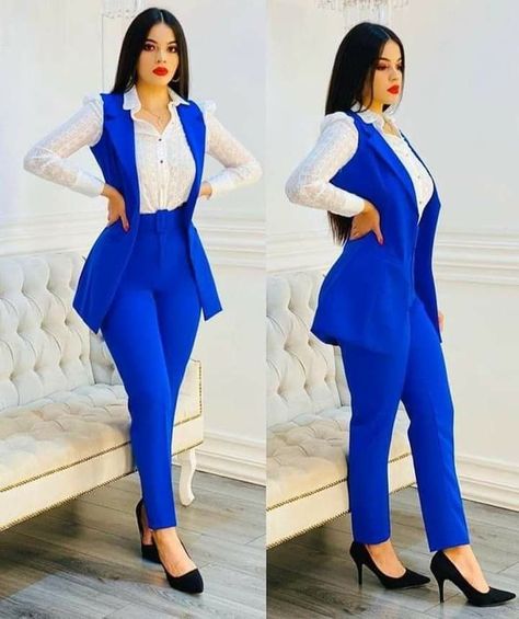 Classy Trousers, Stylish Business Outfits, 2piece Outfits, Casual Work Outfits Women, Cute Work Outfits, Chic Dress Classy, Blazer Outfits For Women, African Fashion Traditional, Business Outfits Women