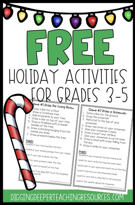 Christmas Problem Solving Activities, Grinch Math Activities 4th Grade, Third Grade Christmas, Christmas Reading Activities, Worksheets For 3rd Grade, Christmas Math Games, Christmas Elementary, Teaching Adjectives, Thanksgiving Writing Activity