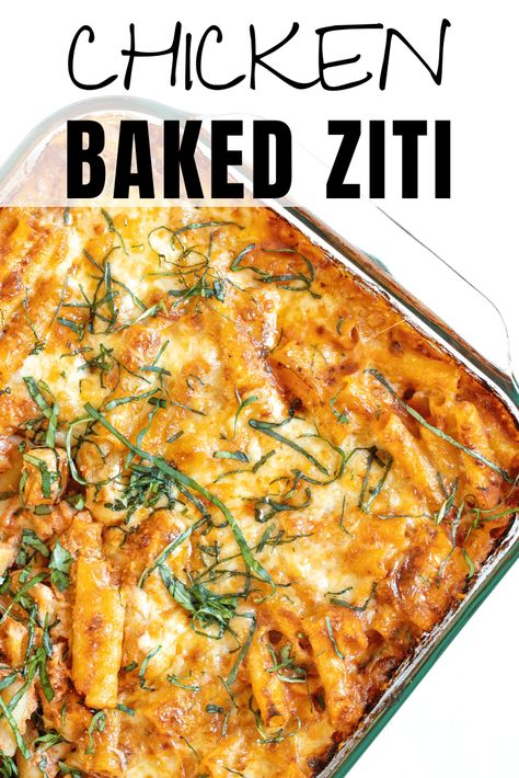 Chicken Baked Ziti, Chicken Ziti, Baked Ziti With Chicken, Baked Ziti With Ricotta, Ground Turkey Pasta, Ricotta Stuffed Chicken, Healthy Casserole, Healthy Casserole Recipes, Chicken Baked